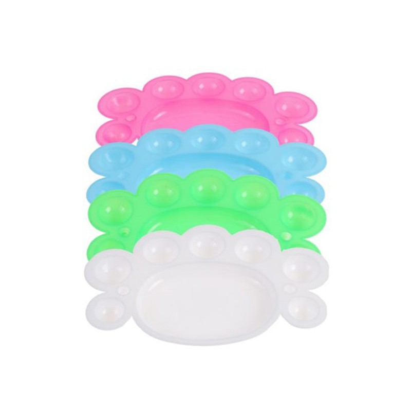 Paleta pentru pictura cu 8 compartimente, 17 x 11 cm, diverse culori - imagine 3